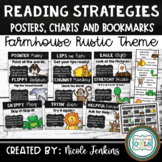 Reading Strategy Posters - Farmhouse Rustic Theme