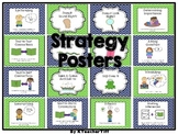 Reading Strategy Posters: Navy and Lime Green