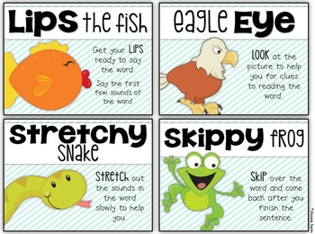 Reading Strategy Posters {Posters, Bookmarks, & Teacher Cards} | TpT