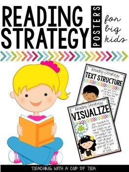 Reading Strategy Posters {for BIG kids} by Teaching with a Cup of Tea