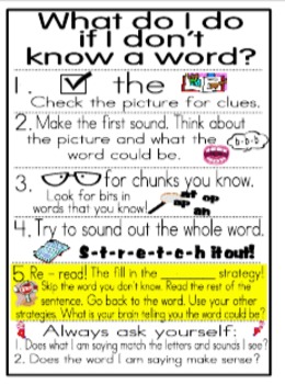 grade pdf 1 worksheets phonics (large small) Reading Strategy and Posters and student