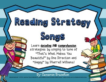 Preview of Reading Strategy Song Lyrics For Decoding and Comprehension