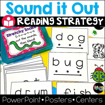 Preview of Reading Strategy: Stretchy Snake- PPT, centers, lesson plans & more! Up