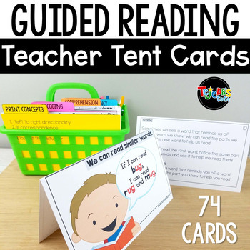 Preview of Reading Strategy Tent Cards for Guided Reading