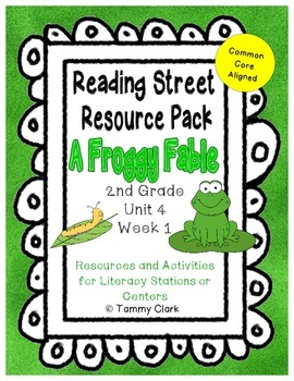 Preview of A Froggy Fable Reading Street Resource Pack 2nd Grade Unit 4 Week 1