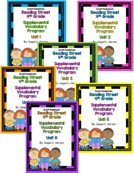 Preview of Reading Street 4th Grade Vocabulary Complete Year Bundle