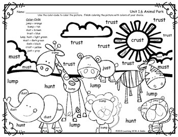 Reading Street ANIMAL PARK Freebie Color-By-Word Spelling | TPT