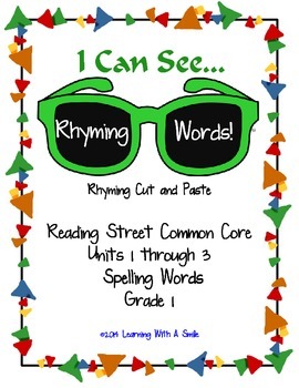 1st grade level words that rhyme with pictures