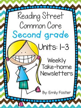 Preview of Reading Street Common Core Second Grade Units 1- 3 Weekly Newsletters