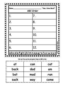 Reading Street FIRST GRADE Spelling ABC Order (Units 1-5) - Great Center!