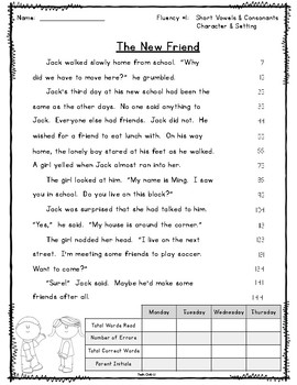 Reading Street Fluency Passages - Unit 1 Second Grade by ...