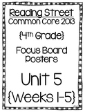 Reading Street Focus Board Posters: 4th Grade Unit 5 Weeks