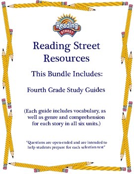 Preview of Reading Street - Fourth Grade Study Guides