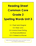 Reading Street Grade 2 Unit 3 Spelling Word Cards
