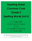 Reading Street Grade 2 Unit 4 Spelling Word Cards
