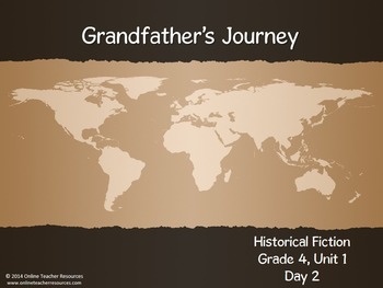 Preview of Reading Street Grade 4 Unit 1 Grandfather's Journey Common Core