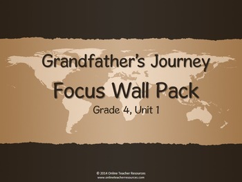 Preview of Reading Street Grade 4 Unit 1 Grandfather's Journey Focus Wall Pack