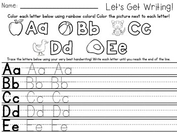 Preview of Reading Street Handwriting Practice {Kindergarten} {Unit 1 - Weeks 1,2,3,4}