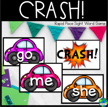 Preview of Crash! Kindergarten sight words rapid pace game