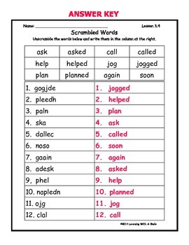 Reading Street Scrambled Words Word Finds For Unit 3 Grade 1