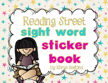 Preview of Reading Street Sight Word Sticker Book {EDITABLE} {All 40 Words} {Common Core}