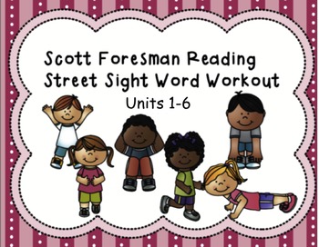 Preview of SMARTboard Reading Street Sight Word Workout Kindergarten Units 1-6