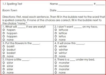Preview of Reading Street Third Grade Spelling Test Unit 1 Selection 1
