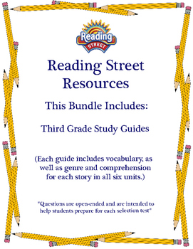 Preview of Reading Street - Third Grade Study Guides