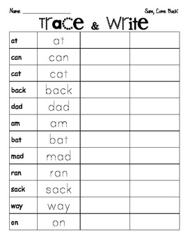 Reading Street Unit 1 Daily Word Work Spelling Worksheets