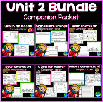 Preview of RS SideKick K Unit 2 Animal Homes Bundle {ALL 6 packets in 1 bundle}