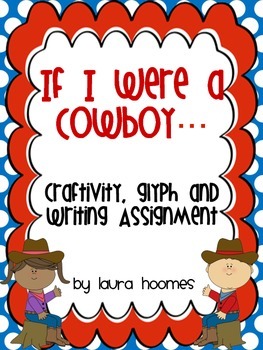 Preview of Cowboys Craftivity, Glyph and Writing Prompt