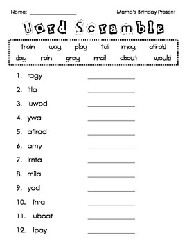 Reading Street Unit 4 Daily Word Work/Spelling Worksheets 1st Grade