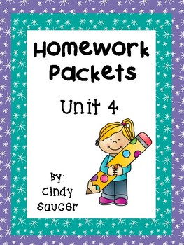 Preview of Reading Street, Unit 4 Homework Packets, 1st Grade
