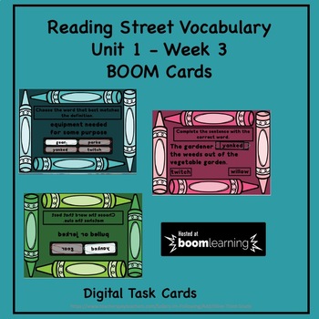 Preview of Reading Street Vocabulary Unit- 1 Week-3 BOOM Cards -Digital Task Cards