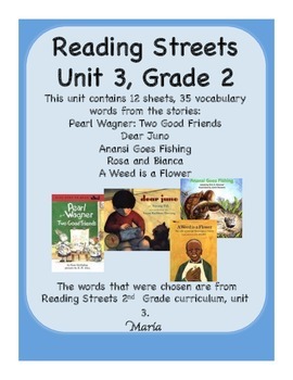 Preview of Reading Streets Grade 2 Unit 3 Vocabulary