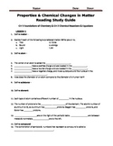 Reading Study Guide for McGraw Hill iScience 8th Grade Chapter 1 & 2
