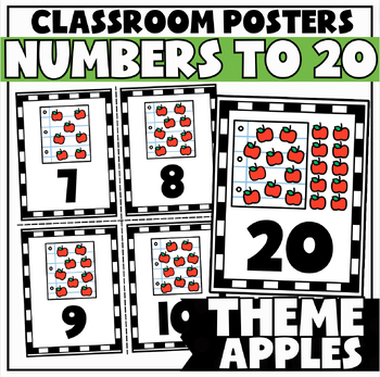 Preview of Reading + Subitizing Numbers to 20 Posters for Kindergarten