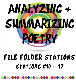 Preview of Reading, Summarizing, and Analyzing Poetry Classroom Stations