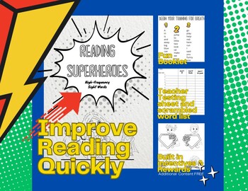 Preview of Reading Superheroes: High-frequency words in a comic book format