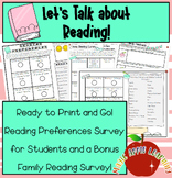 Reading Surveys for Students and Families, Back to School,