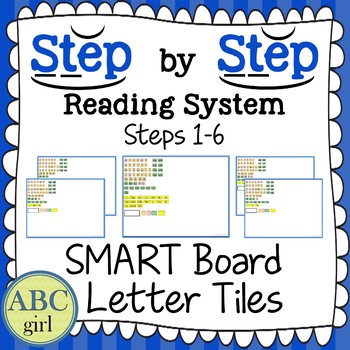 Preview of Reading System 3rd Edition Step 1 to 6 SMARTboard Letter Tiles