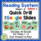 Reading System Ed. 3 Steps 1 to  6 Quick Drill for Google Slides