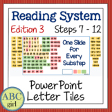 Reading System Ed. 3 Steps 7 to 12 PowerPoint Letter Tiles