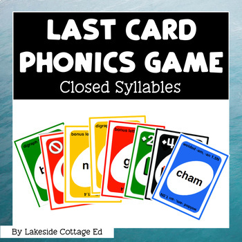 Preview of Reading System Step 1 Last Card Phonics Game