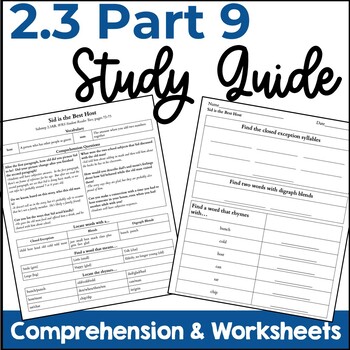 Preview of Substep 2.3 Reading System Part 9 Study Guide