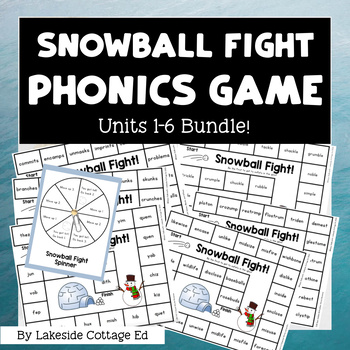 Preview of Reading System Steps 1-6 Snowball Scrimmage Phonics Game Beginner Skills