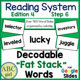 Reading System Step 6 Word Cards for Google Slides