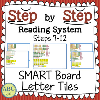 Preview of Reading System Step 7 to 12 SMARTBoard Letter Tile Sound Cards