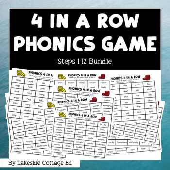 Preview of Reading System Steps 1-12 Four in a Row Phonics Game
