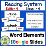 Reading System Steps 1-6  Word Elements for Google Slides